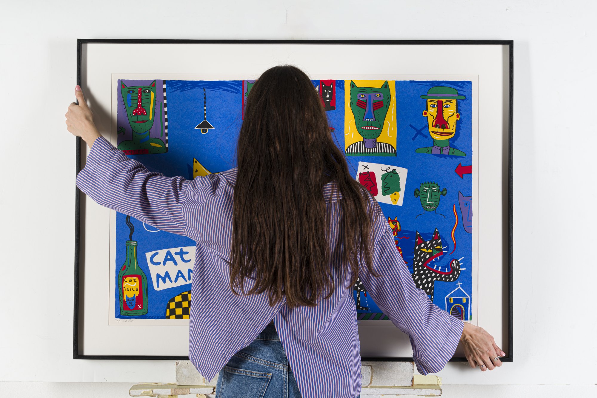 Documenting a framed artwork in the studio